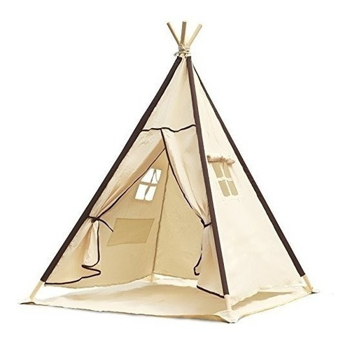 Lavievert Indian Canvas Teepee Children Playhouse Tienda De