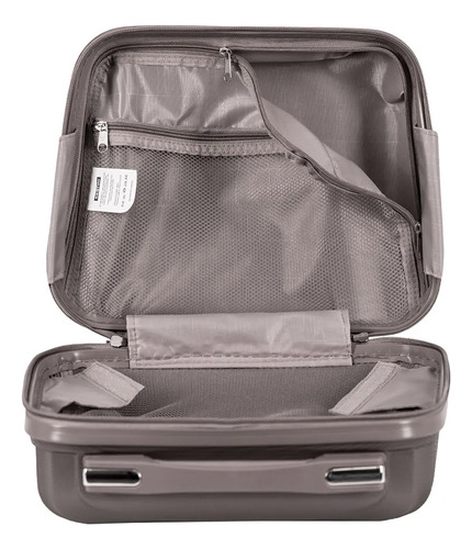 Frasqueira De Viagem Sestini Vega 3t Abs Necessaire 15l Cor Grafite Liso