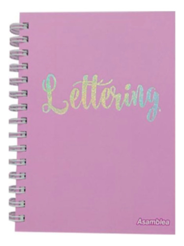 Cuaderno Asamblea Lettering 16x21 Espiral 70 Hojas Tapa Dura Hojas Punteadas