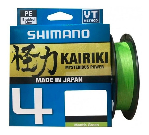 Linha Shimano Kairiki Ldm64te 4 Fios Verde 0,315mm 50lb 300m