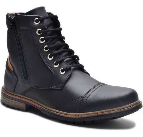 Bota Masculina Botina Coturno Casual Flexível Conforto