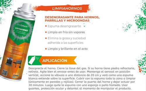 Limpia Hornos Aerosol Ecomax