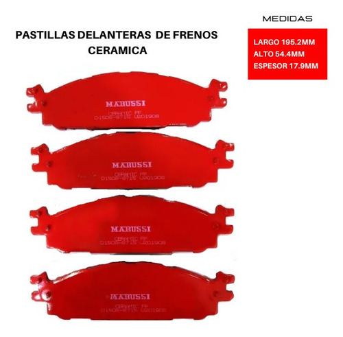 Pastilla De Freno Ford Taurus Limited, Se, Sel 2.0 2013