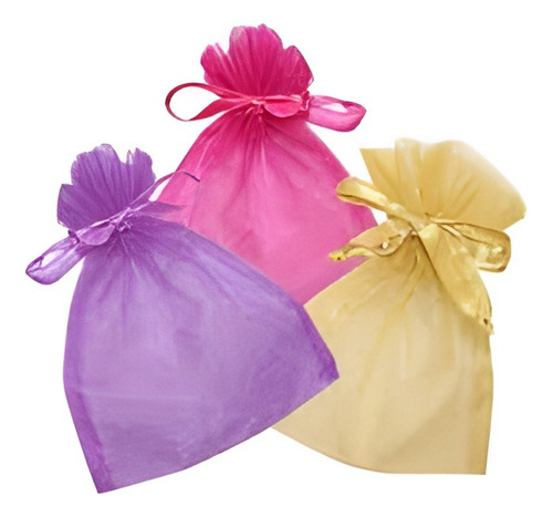 Bolsas De Organza Multicolores 10cm X 15cm - Envío Inmediato