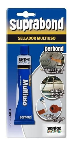 Sellador Multiuso De Caucho Perbond Blanco 50ml