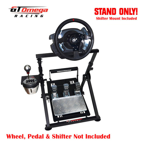 Gt Omega Apex Racing Wheel Stand For Logitech Fanatec Clubsport Thrustmaster Gaming Steering Wheel Pedal & Shifter Mount, Tx T500 T300 G29 G920 Ps4 Xbox Foldable Tilt-adjustable For Racing Control