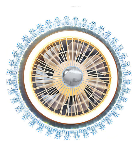 Ventilador De Techo 3 Modos Luz 6 Velocidades 7 Aspas Timer 52 Cm 60 Hz Ven35cvar2 Opalinas Plástico 7