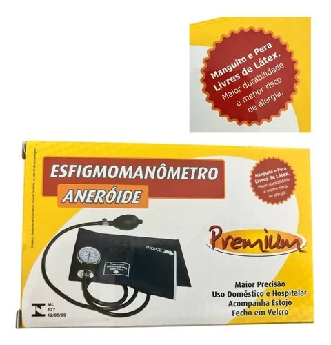 Aparelho De Pressão Arterial Manual Esfigmomanômetro Premium