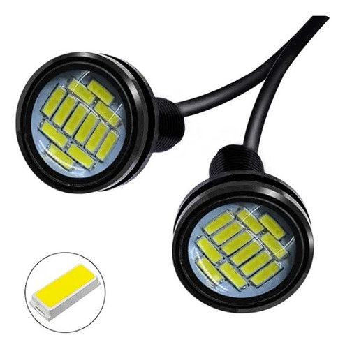 Bombillo Led Carro Moto Ojo De Águila 12 Smd 12v 2unidades