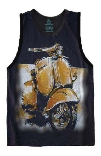 Camiseta Regata S-564 Vespa Vintage Infantil Bebês