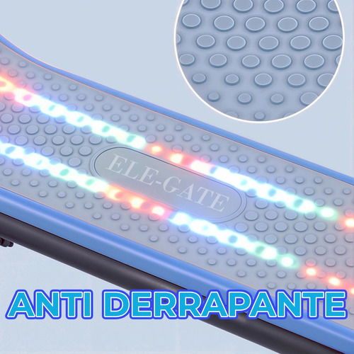 Patín Eléctrico Infantil 110w Diversión Con Luz RGB Y Bocina Color Azul Ele-Gate