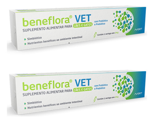 Kit 2 Unidades Para Cães E Gatos Beneflora Vet 14g - Avert