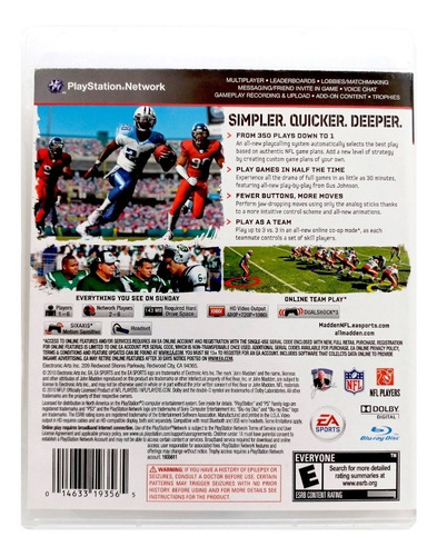 Madden Nfl 11 Ps3 (Reacondicionado)