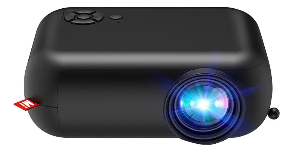 Mini Proyector LED 1800 Lumens HDMI USB Negro 100 Pulgadas