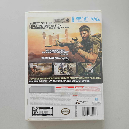 Call Of Duty Black Ops Original Nintendo Wii (Usado)