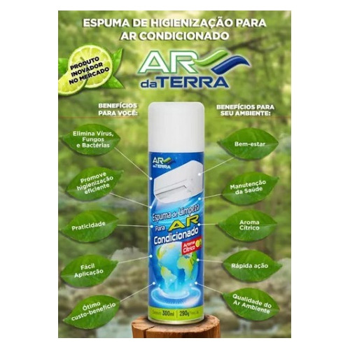 12 Espuma Spray Para Limpeza De Ar Condicionado Ar Da Terra