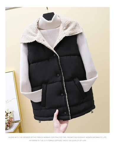 Chaleco Sin Mangas Cálido De Estilo Coreano Para Mujer, Otoñ