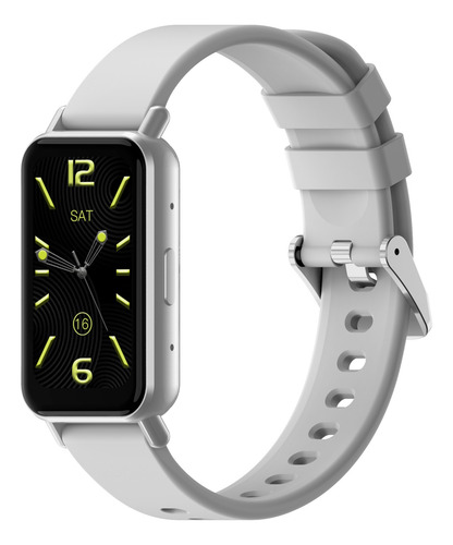 Reloj Inteligente Morein Z165 1.45 Deportivo Ip68 Bluetooth Plateado Silicona Gris Plateado