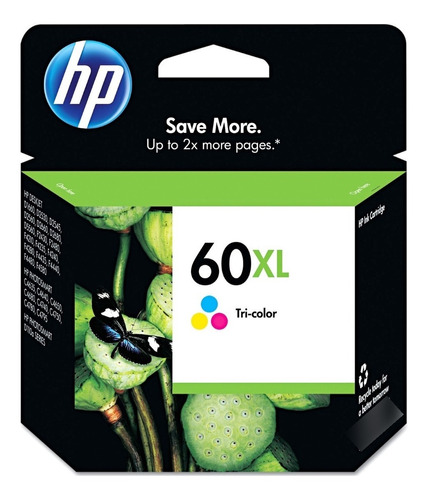 Cartucho Original Hp 60xl Tricolor Cc644wl D2545 F4240 F4480