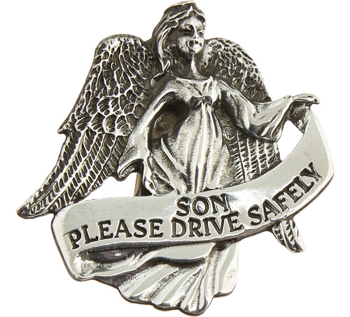 Abbey & Ca Gift Auto Visor Clip, Son Drive Safely, Plata