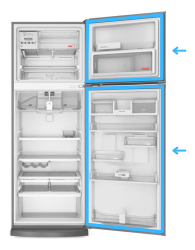 Jogo Borracha Geladeira Continental Bosch 58x116 58x40 Ksv36