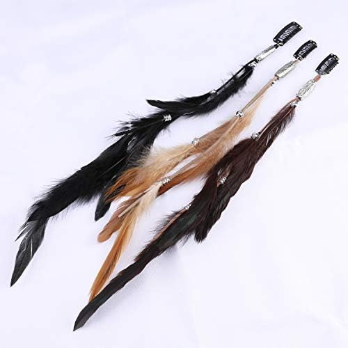 Mwoot Extensión De Cabello Con Clip De Plumas, 6 Piezas, Pin