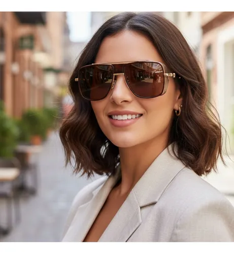 Óculos De Sol Masculino Feminino Quadrado Armação Oversized