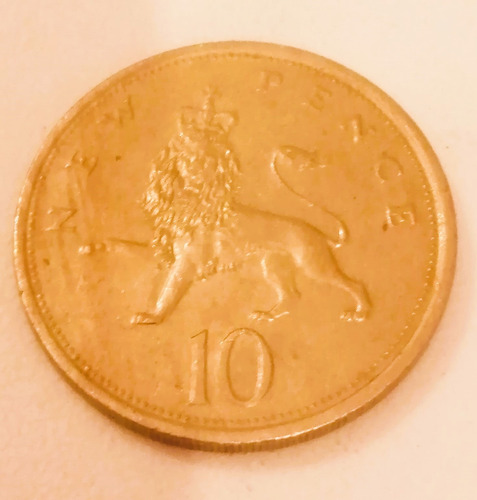 10 New Pence (elizabeth Ii) 1975 De Reino Unido