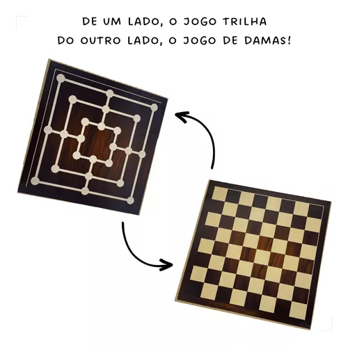 Jogo De Tabuleiro 2 Em 1 Dama E Trilha