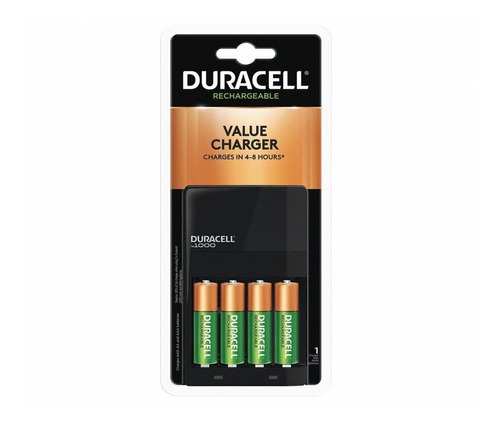 Cargador Duracell Con 4 Pilas Recargable Aa