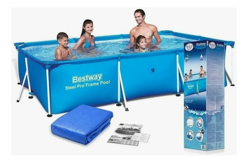 Alberca Rectangular Bestway Bomba Filtro Cubierta 3m Em