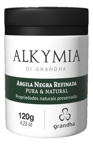 Argila Negra Refinada Pura E Natural 120g Grandha