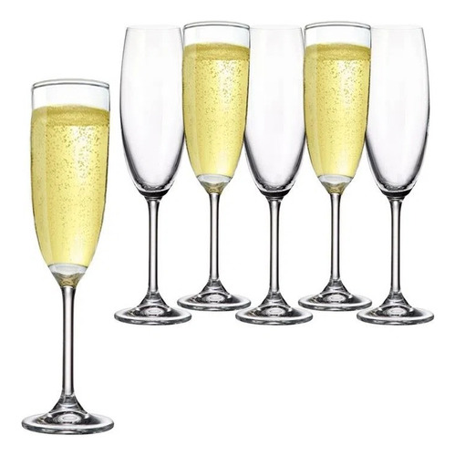 Set De 6 Copas Champagne Set Copas Flauta Versalles