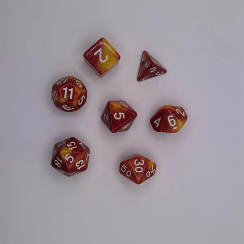 2 Juegos De Dados Rojo Amarillo Rojo Amarillo Estándar
