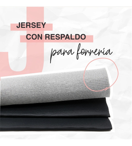 Imagen 2 de 7 de Tela Forreria Jersey Con Respaldo 1mt X 1,4mt