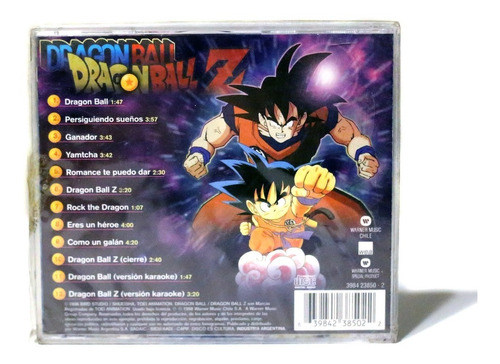 Cd Dragon Ball Z Música Serie Animé Goku Karaoke // Nuevo! | MercadoLibre