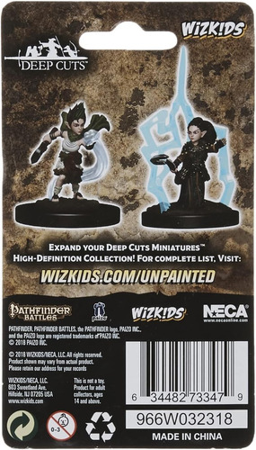 Druida Gnomo Sin Pintar En Miniatura De Wizkids Pathfinder D
