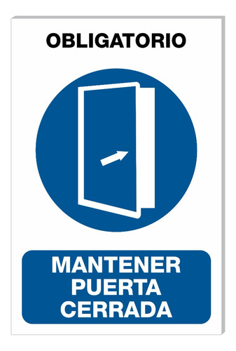 Señalamiento Letrero Mantener Puerta Cerrada 30x20