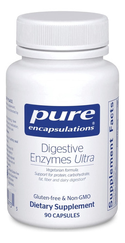 Enzimas Digestivas Ultra Pure Encapsulations 90 Cápsulas Sabor Sin Sabor