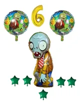 Comprar 9 Art Globos Metalizados Plantas Vs Zombie Cotillon Color 6