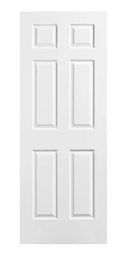 Puerta Blanca De Mdf De 6 Paneles 70cm 