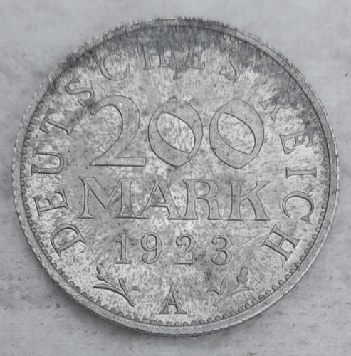  Moneda De Alemania, 200 Marcos, Año 19223 Estado 7  Alumini