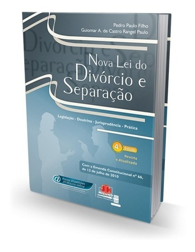 Livro Nova Lei Do Divórcio E Separação 4 Ed Com A Ec 66/2010