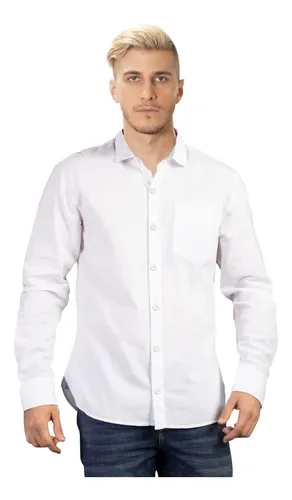 Camisa Blanca Manga Larga Extra Grande Hombre