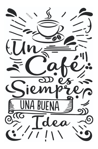 Vinilo Para Pared. Cocina - Café. Decorativo Adhesivo