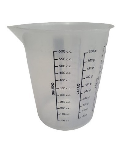 Vaso Plástico Medidor 600 Cc Con Pico Vertedor X 10 Unidades