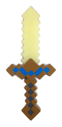 Imagem 1 de 2 de Cartela Espada Minecraft Som/luz Marrom 37cm 9272