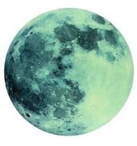 Imagem 2 de 5 de Lua Grande Adesivo 20cm Fluorescente Decoração Frete Barato