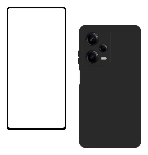 Película De Vidro 3d P/ Note 12 Pro 5g + Capinha Silicone