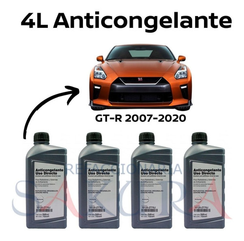 Anticongelante Nissan 4l Gt-r 2010